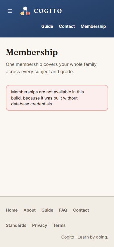 The membership page.
