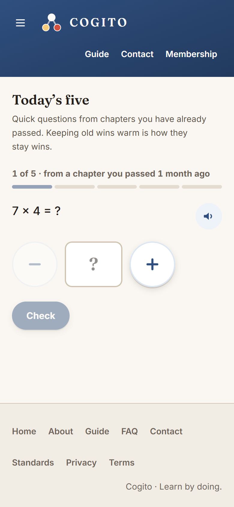 A question from a chapter passed a month ago.
